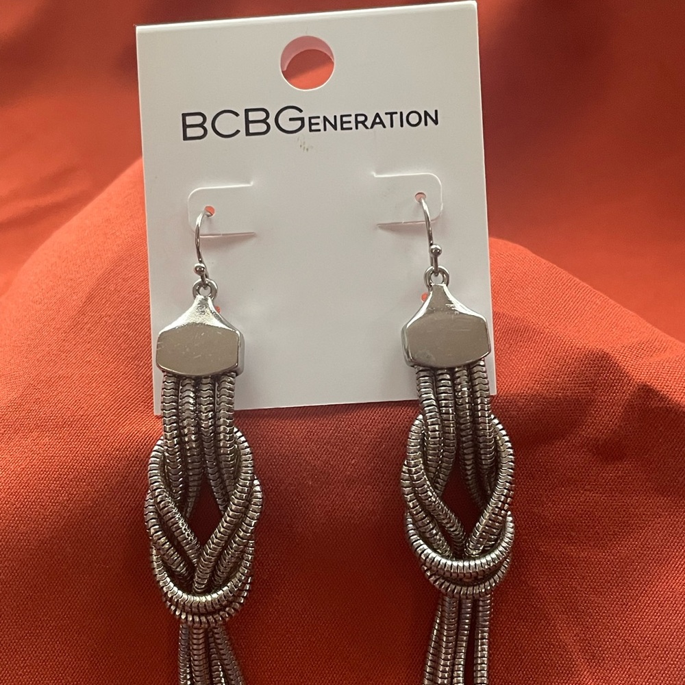 BCBGeneration Snake on a Chain Knot Earrings
